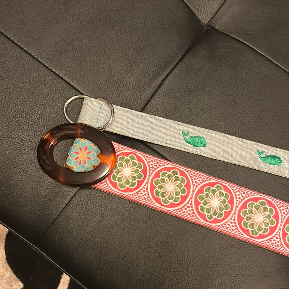 Two belts originally purchased At Anthropologie and in excellent condition.